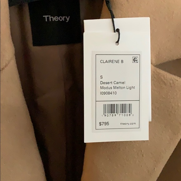 Theory Stretch Melton Long Clairene Coat - Picture 3 of 3